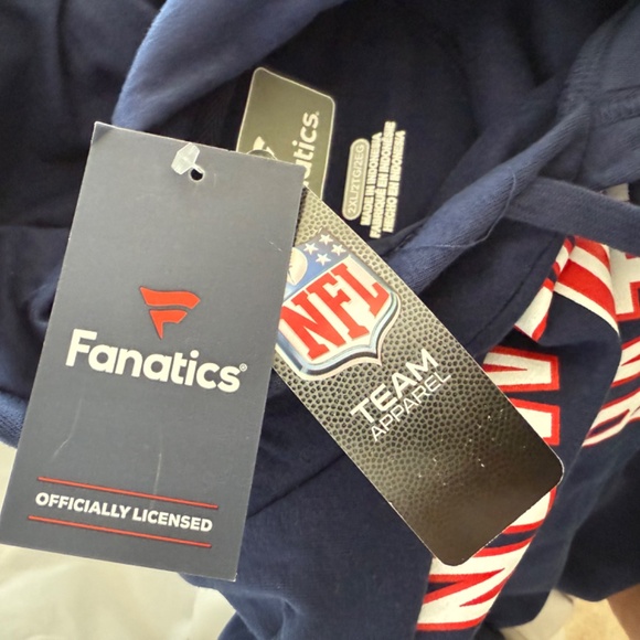 New England Patriots Victory Arch Team Fitted Pullover Hoodie 2XL - Navy - Picture 7 of 7